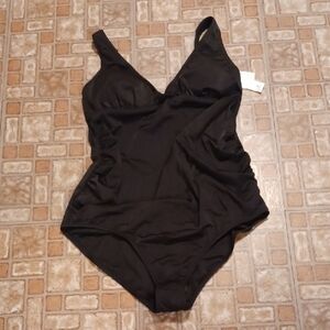 Elegant Black One-Piece Swimsuit Size Large With With Tags